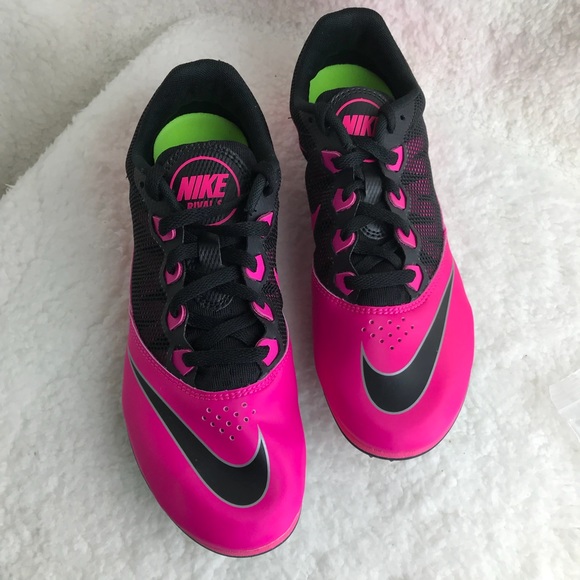 hot pink track spikes